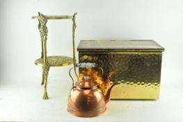 A copper teapot,