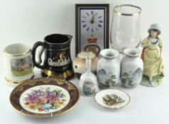 A collection of assorted ceramics to include a pair of Chinese vases and pub jugs (11)