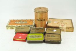 A collection of tobacco items,