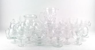 A part suite of cut glassware