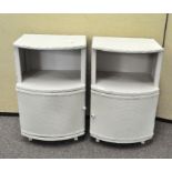 A pair of Lloyd Loom bedside cabinets,