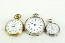 Three pocket watches including a centre second chronometer