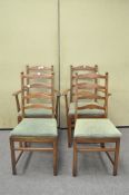 An Ercol 'Golden Dawn' drop leaf dining table with four chairs