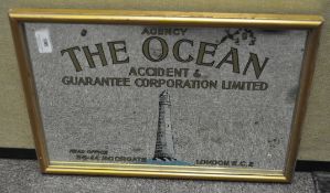 A "The Ocean Accident and Guarantee Corporation Limited" original advertising mirror,