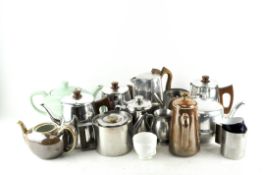 A collection teapots and coffee pots,