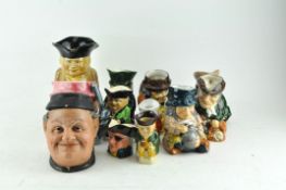 A collection of Toby character jugs,