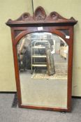 An Edwardian mahogany dressing table mirror,