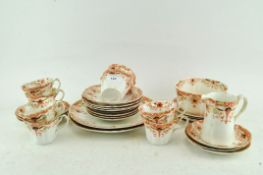 An antique part tea set by H Williamson,