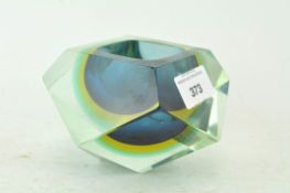 A Murano glass faceted geode vase,