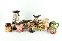 A collection of Toby character jugs, including: Sylvac,