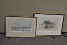 Two framed and glazed prints,