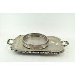 A silver plated two handled tray,