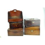Three Victorian jewellery boxes and covers,