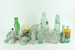 Assorted items, to include vintage glass bottles,