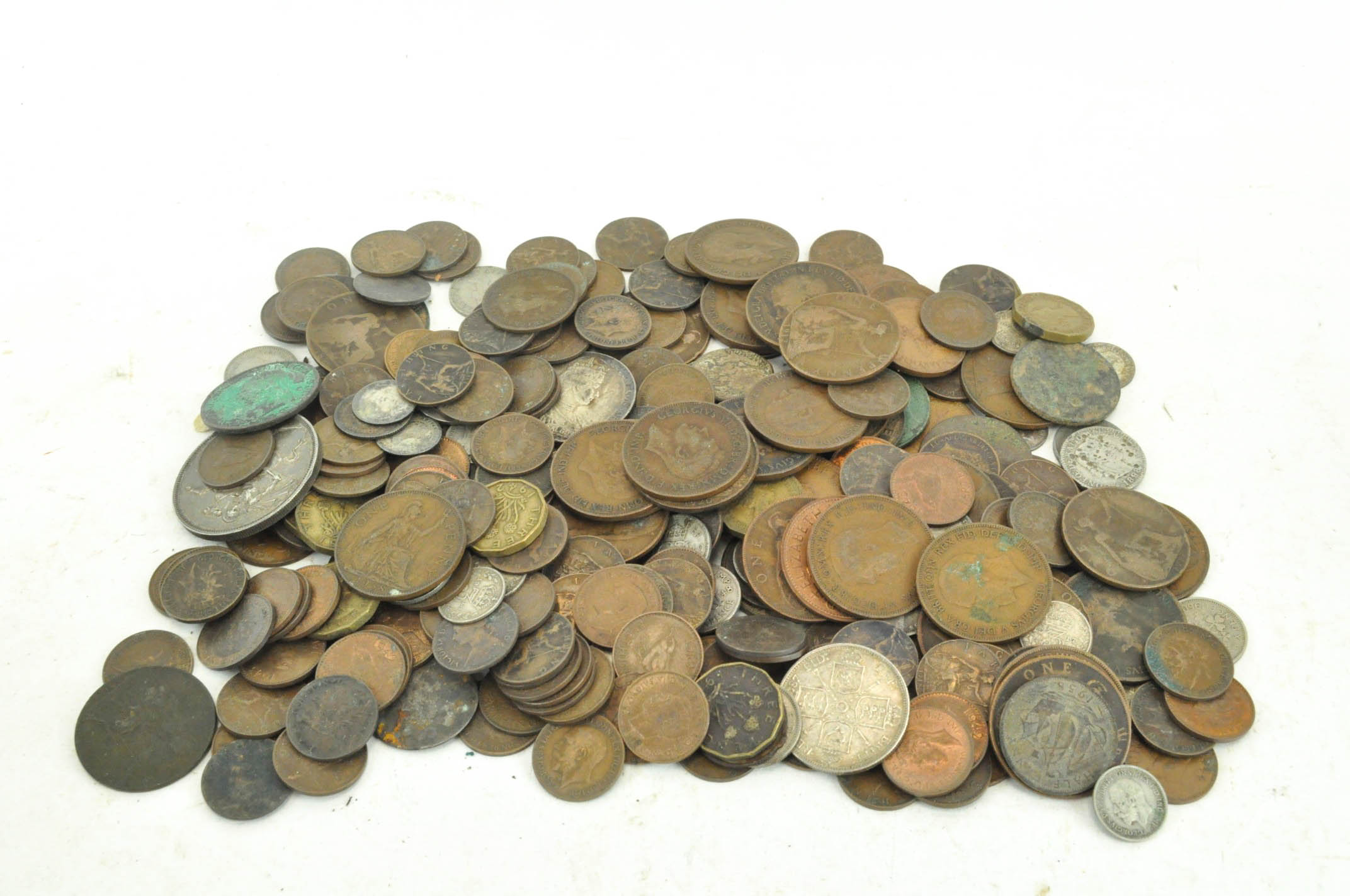 A parcel of pre-decimal coins,