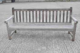 A wooden garden bench, Lister teak,