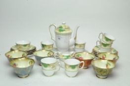 A Royal Albert 'Chatsworth' series part tea service (12 pieces);