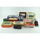 An assortment of Die cast model vehicles, including Matchbox, Models of Yesteryear and others,