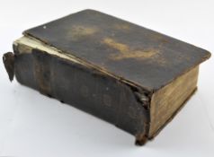 A mid 19th century leather bound Welsh Bible,