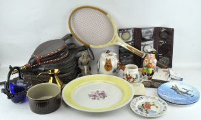 A large collection of assorted items, to include bellows, toby jugs,