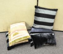 A parcel of Seven upholstered cushions in various sizes