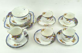 A Lawleys (Regent Street) part part tea service, printed black marks, Reg No 749633,