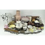 A large collection of assorted collectables, to include ceramics, Adderley floral flower posies,