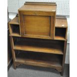 An early 20th century oak desk,