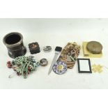 An assortment of collectables, to include costume jewellery,