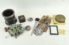 An assortment of collectables, to include costume jewellery,