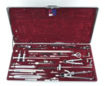 A set of Haff stainless steel drawing instruments,