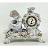 A Dresden porcelain clock case, circa 1900,