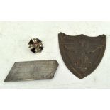 A Polish metal plaque in the form of a shield,