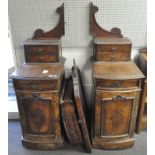 A Victorian walnut dressing table, centred by an arched rectangular mirror and drawer,