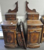 A Victorian walnut dressing table, centred by an arched rectangular mirror and drawer,