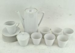 A Bavarian 'Monika' pattern part coffee-service for six, fluted in white,