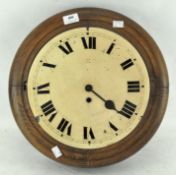 A mid century Oak school type wall clock by the Hamburg American clock company,