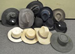 A collection of various vintage hats