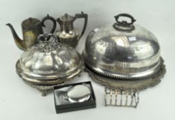 A collection of silver plated wares