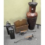 Assorted collectables including a pair of wall sconces,