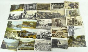 A selection of vintage postcards, mostly early/mid 20th century,