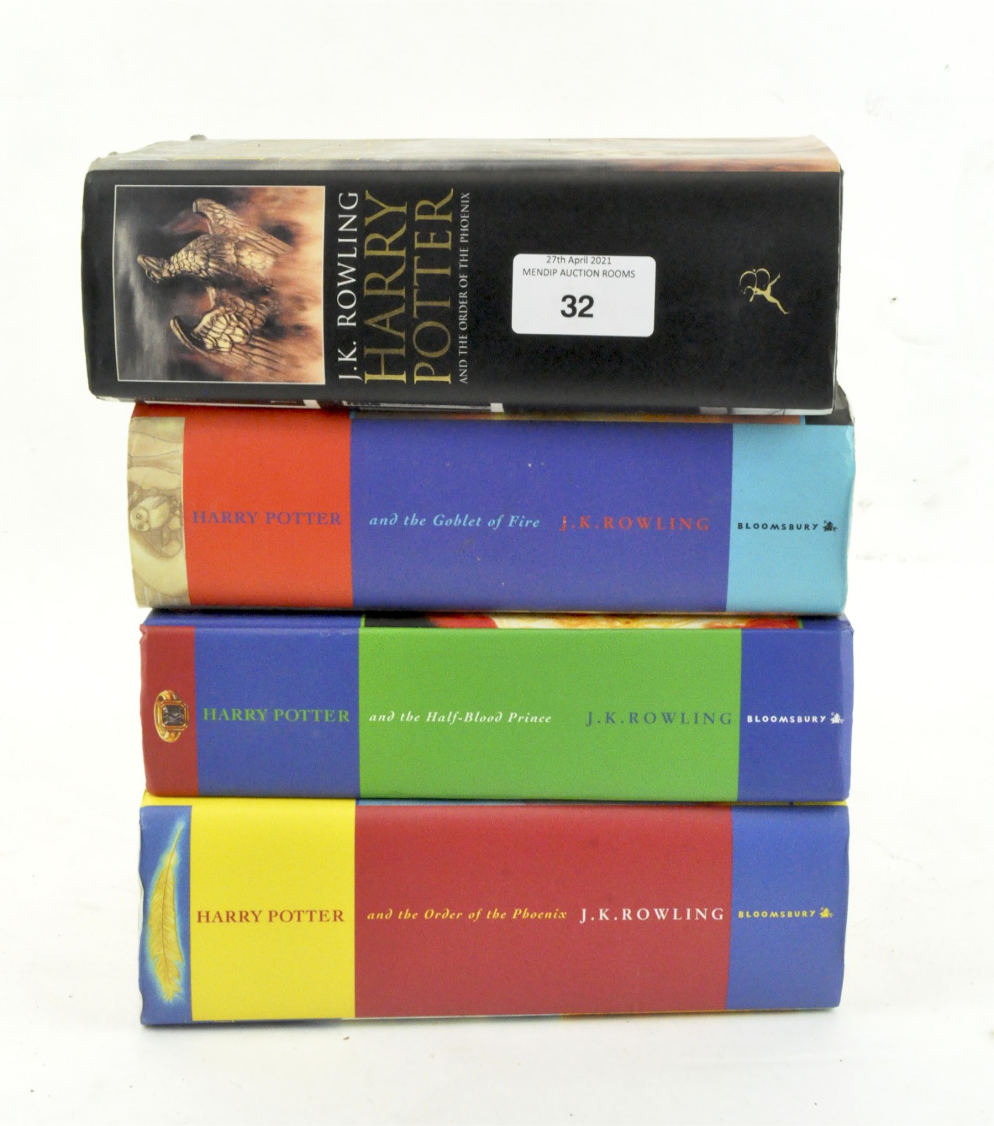 Four hardback Harry Potter books
