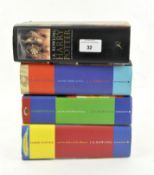 Four hardback Harry Potter books