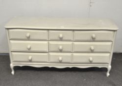 A modern painted sideboard,