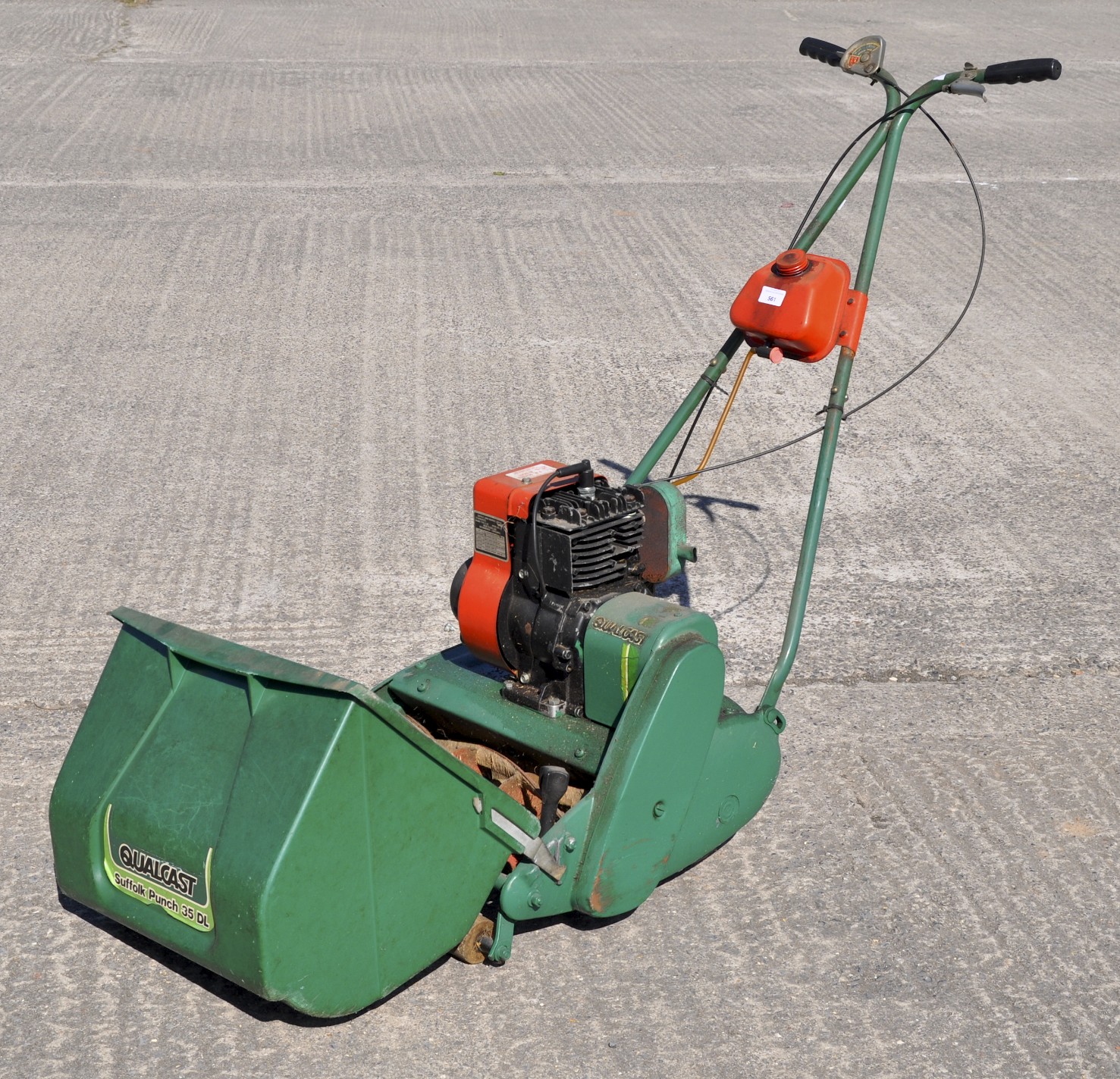 A Qualcast Suffolk Punch 35DL petrol lawn mower