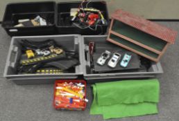 A large collection of Scalextric, to include cars, track,