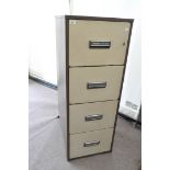 A Chubb four drawer metal filing cabinet