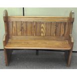 A 20th century pine Church pew,