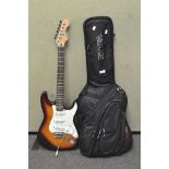 A Nestfield eletric guitar, in fitted Ritter case,