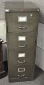 A vintage four drawer filing cabinet, Serial No. 133783,